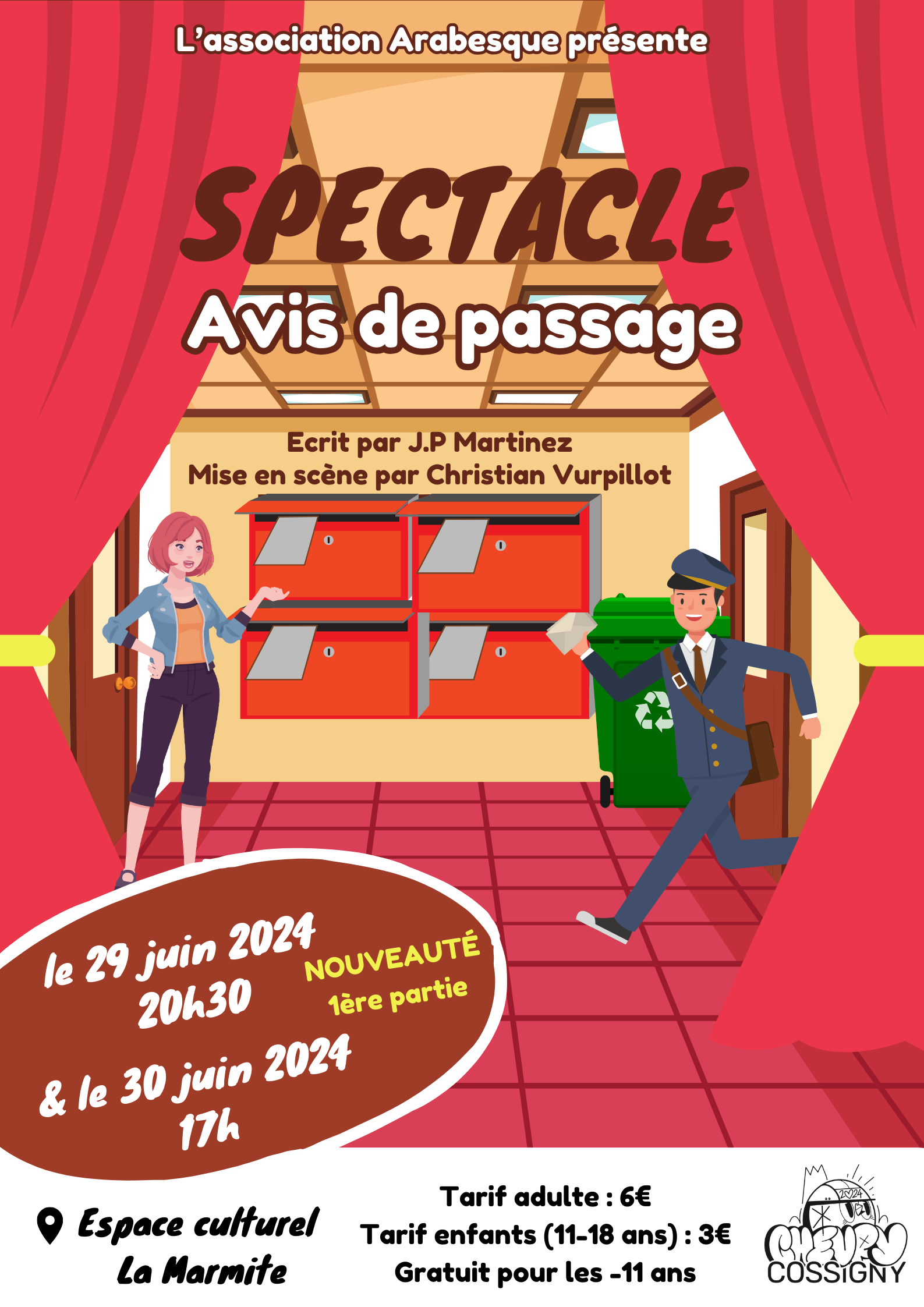 Affiche spectacle Avis de passage